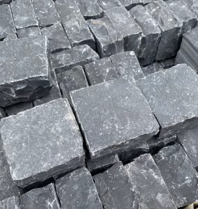 Black limestone setts
