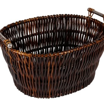Dark Wicker Log Basket
