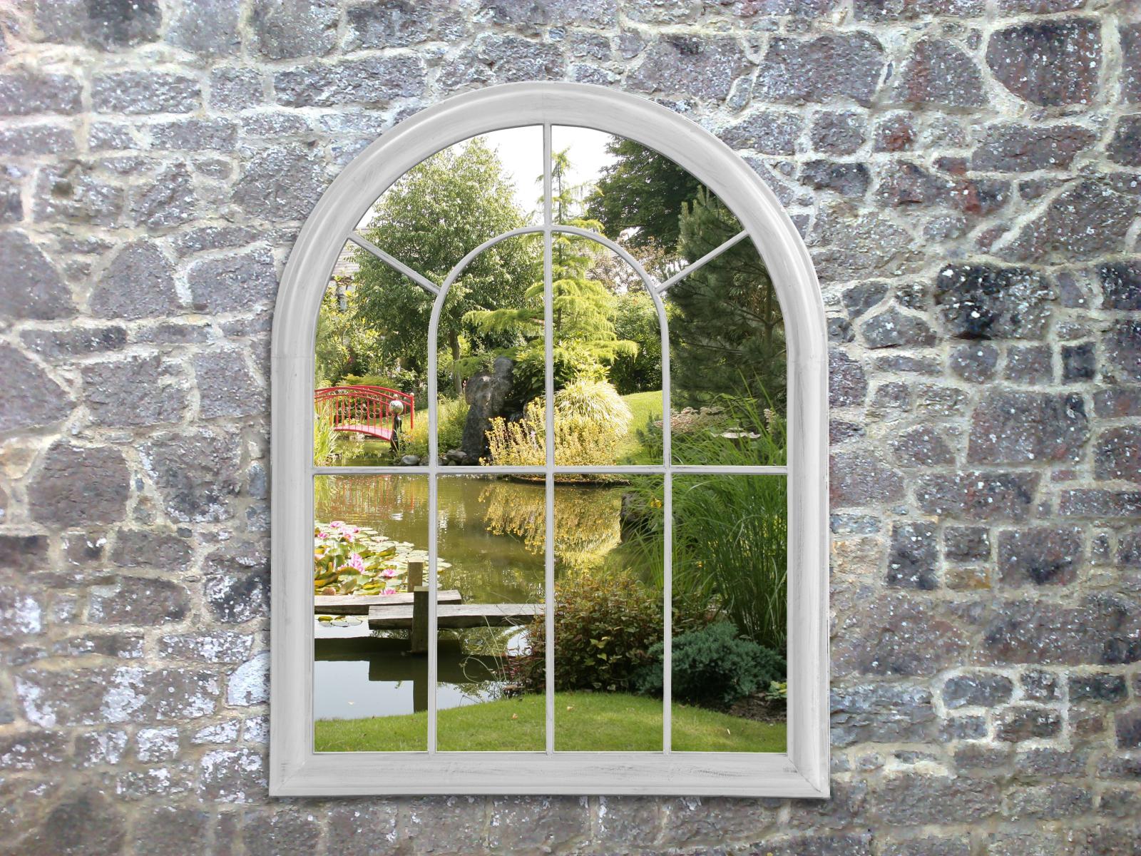 Elevate your outdoor décor with our weather-resistant outdoor mirrors, adding style and dimension to any garden or patio