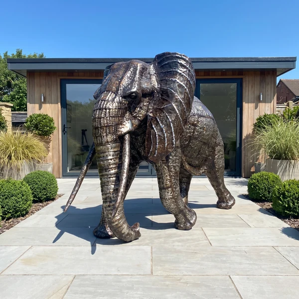 Elephant Metal Sculpture 6ft - Image 3