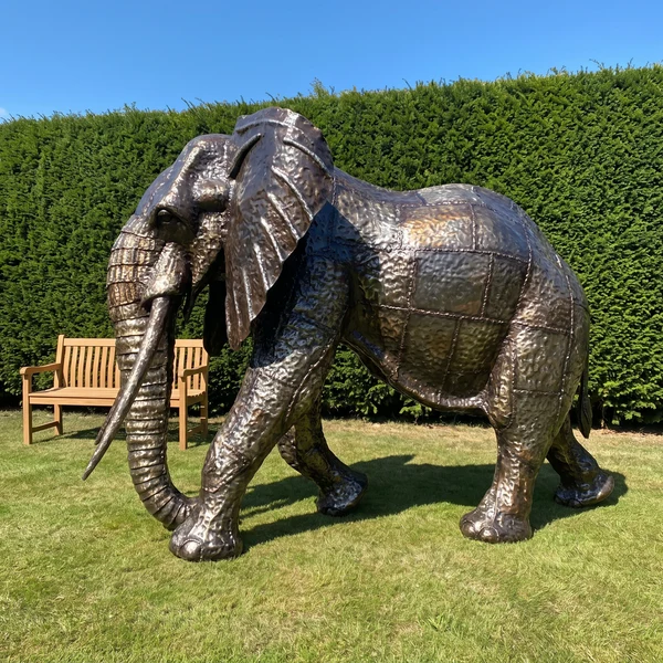 Elephant Metal Sculpture 6ft - Image 2